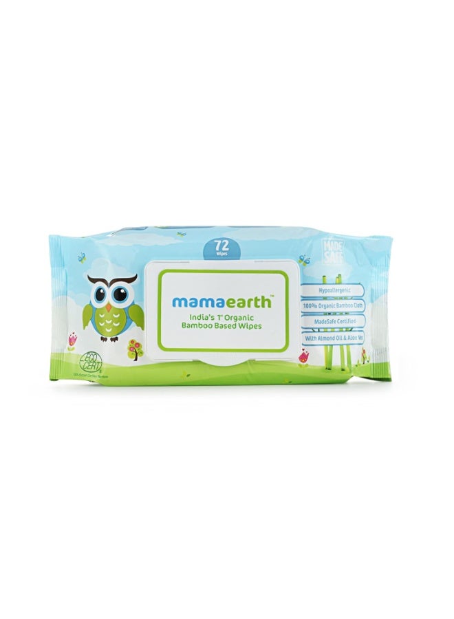 Mamaearth Daily Moisturizing Natural Baby Lotion (400 ml) & Mamaearth India's First Organic Bamboo Based Baby Wipes 72 (Pack of 1) - Image 4